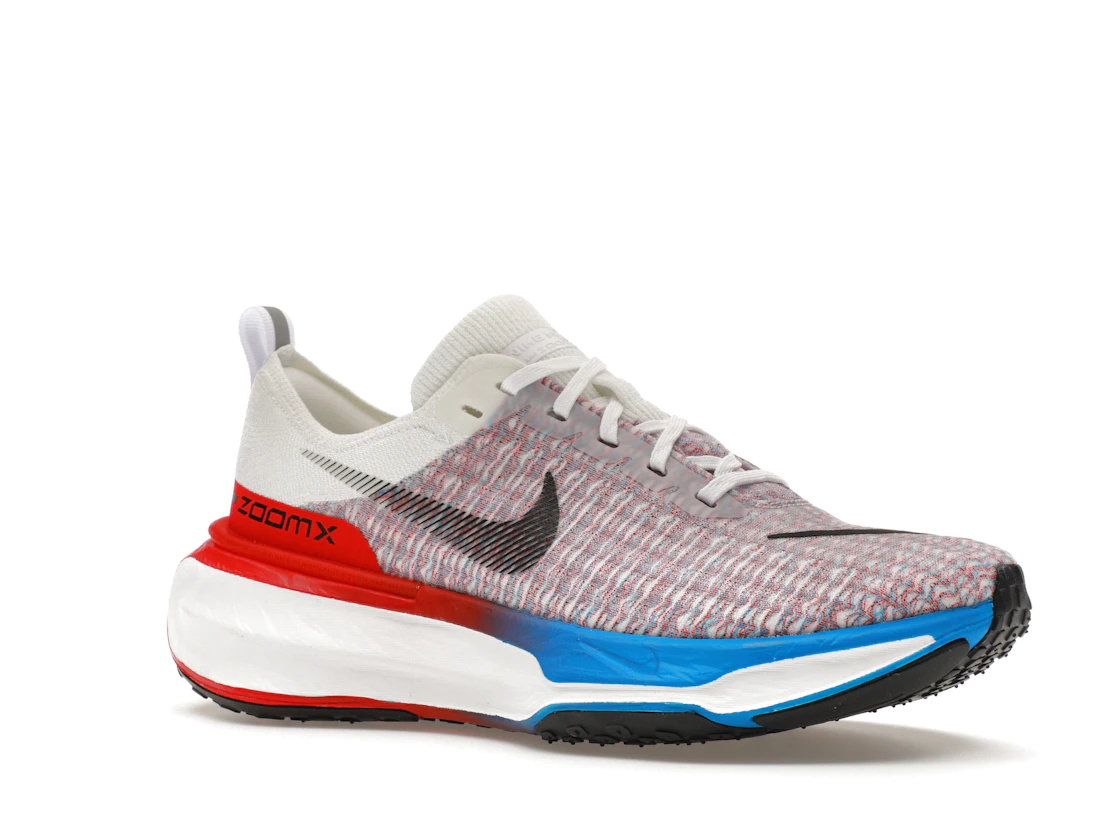 Vue 4 de Nike ZoomX Invincible Run 3 White University Red Photo Blue Black