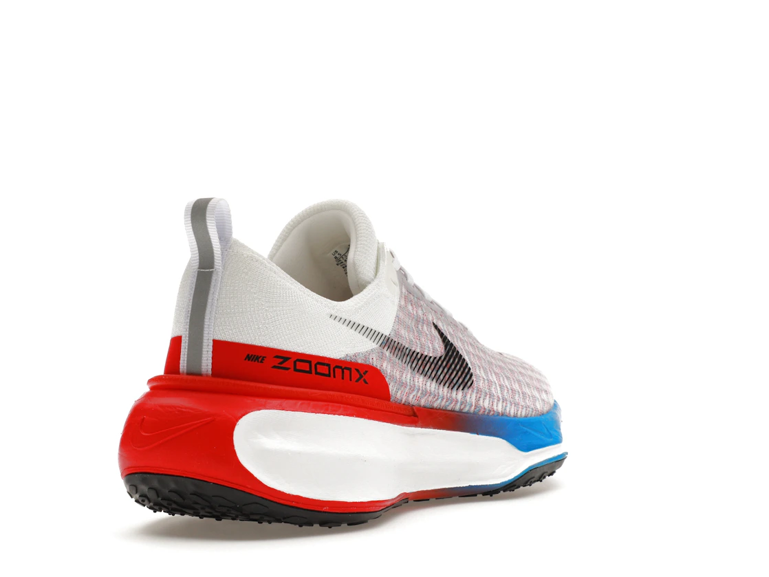 Vue 31 de Nike ZoomX Invincible Run 3 White University Red Photo Blue Black
