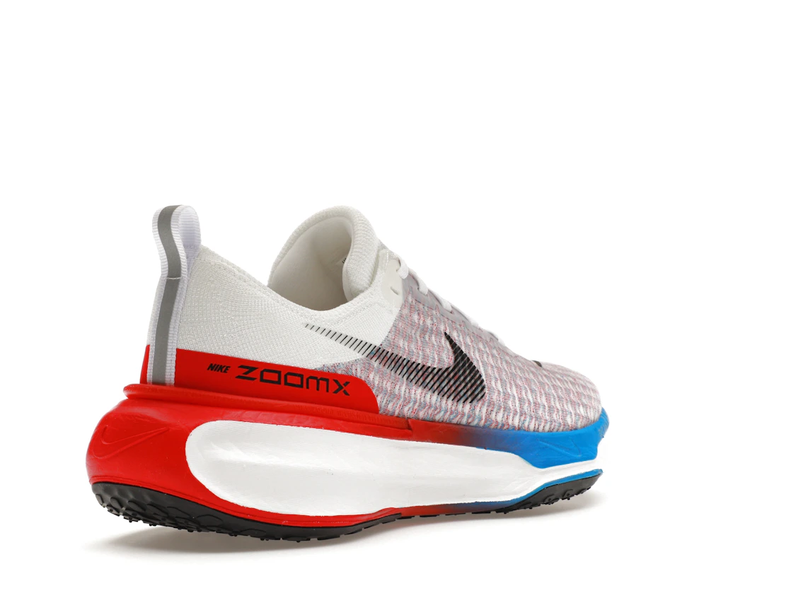 Vue 32 de Nike ZoomX Invincible Run 3 White University Red Photo Blue Black