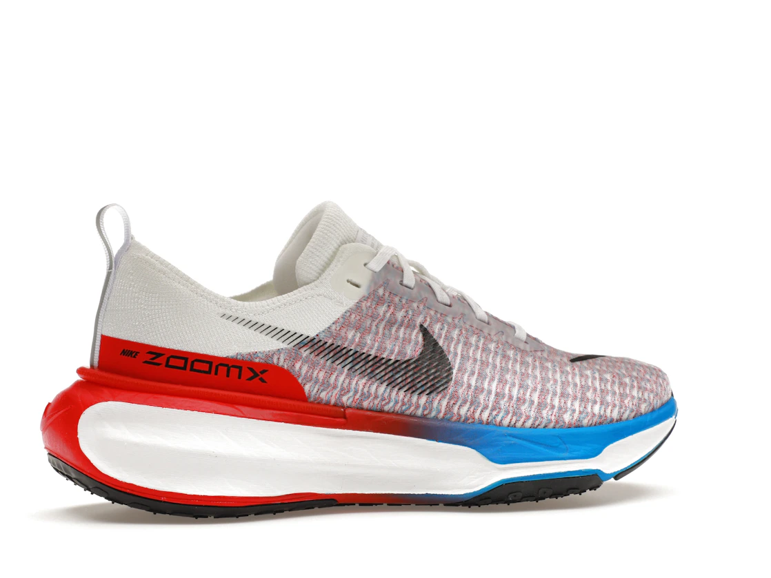 Vue 35 de Nike ZoomX Invincible Run 3 White University Red Photo Blue Black