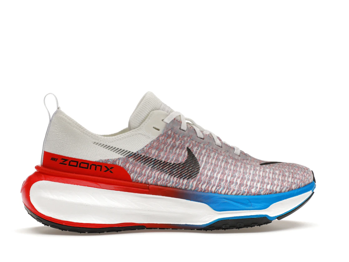 Vue 36 de Nike ZoomX Invincible Run 3 White University Red Photo Blue Black