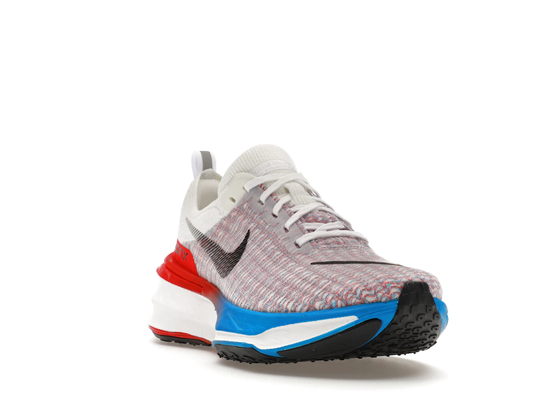 Vue 7 de Nike ZoomX Invincible Run 3 White University Red Photo Blue Black