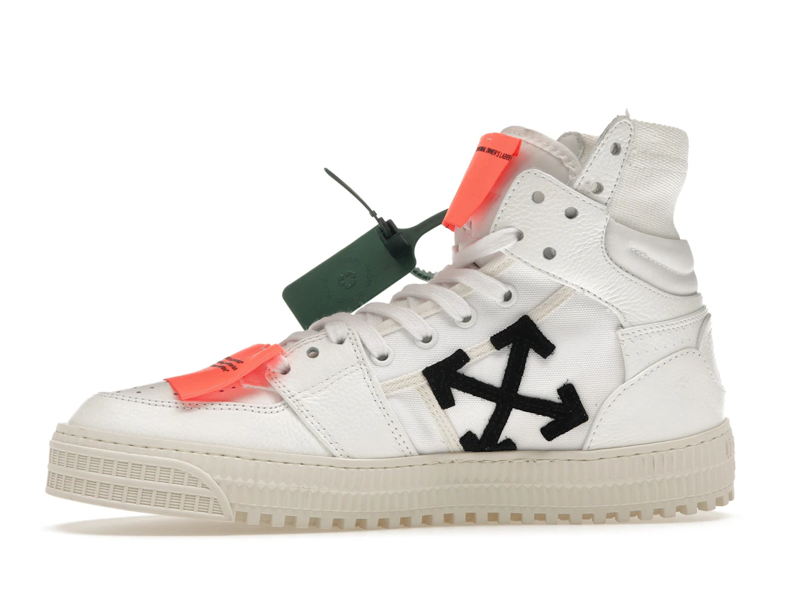 Vue 18 de OFF-WHITE Off Court 3.0 Leather White White Orange (Bold Medial Logo)