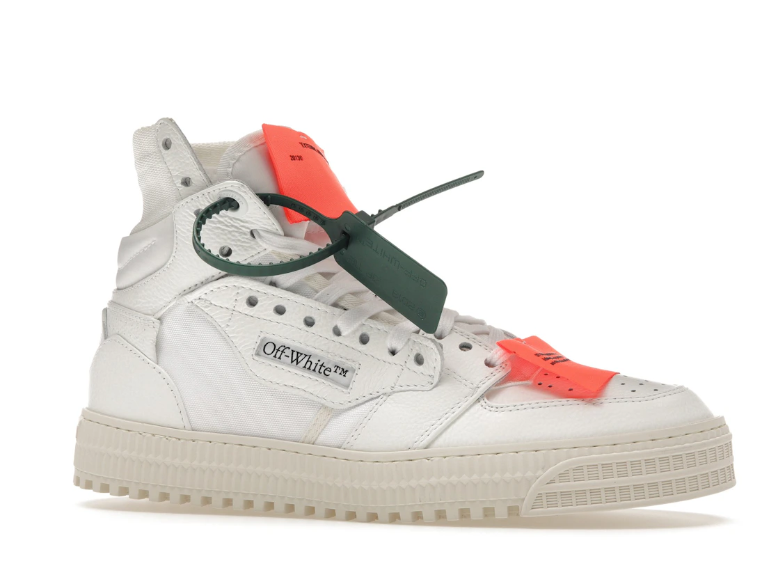 Vue 3 de OFF-WHITE Off Court 3.0 Leather White White Orange (Bold Medial Logo)