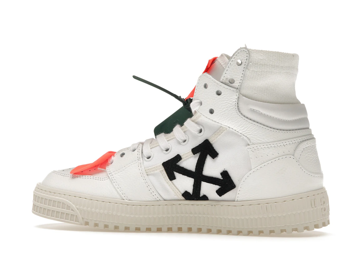 Vue 21 de OFF-WHITE Off Court 3.0 Leather White White Orange (Bold Medial Logo)
