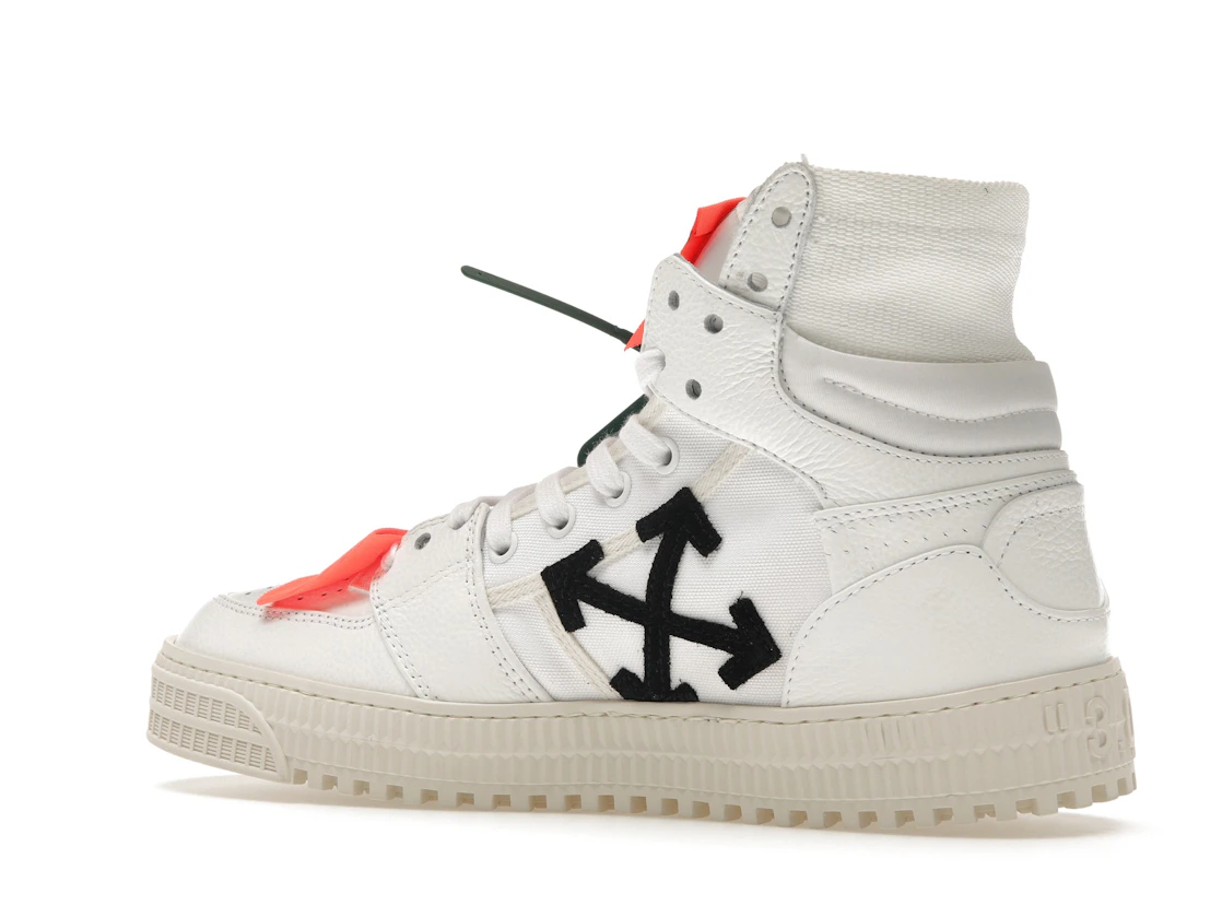 Vue 22 de OFF-WHITE Off Court 3.0 Leather White White Orange (Bold Medial Logo)