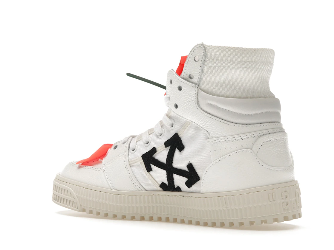 Vue 23 de OFF-WHITE Off Court 3.0 Leather White White Orange (Bold Medial Logo)