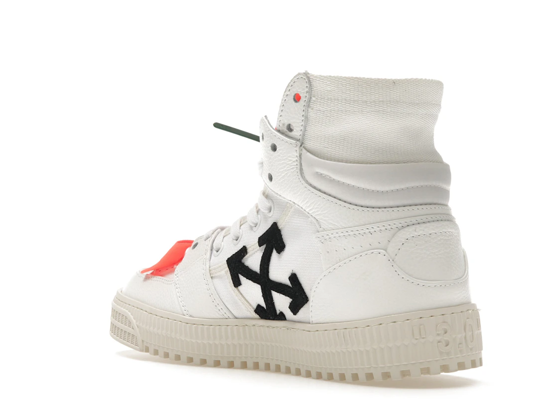 Vue 24 de OFF-WHITE Off Court 3.0 Leather White White Orange (Bold Medial Logo)