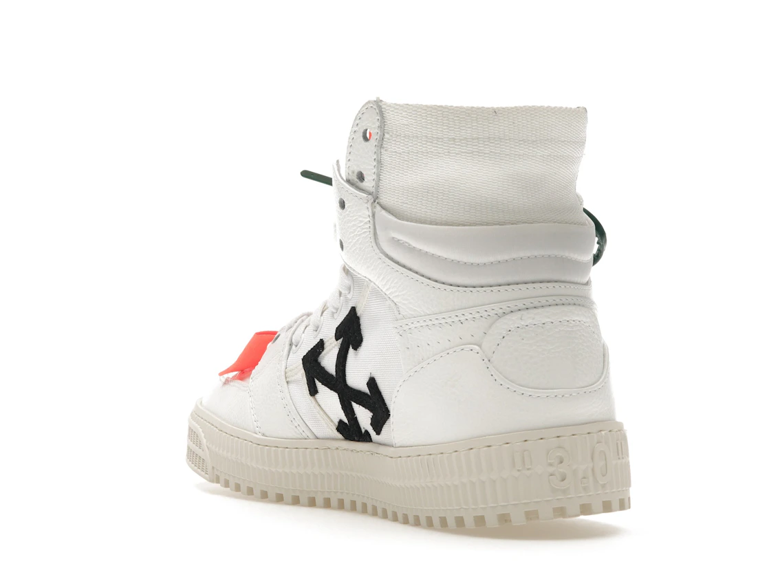 Vue 25 de OFF-WHITE Off Court 3.0 Leather White White Orange (Bold Medial Logo)
