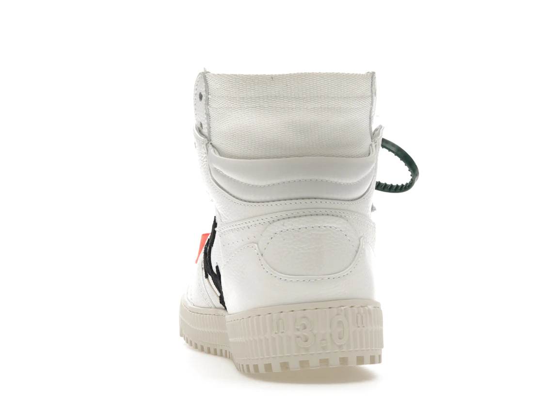 Vue 27 de OFF-WHITE Off Court 3.0 Leather White White Orange (Bold Medial Logo)