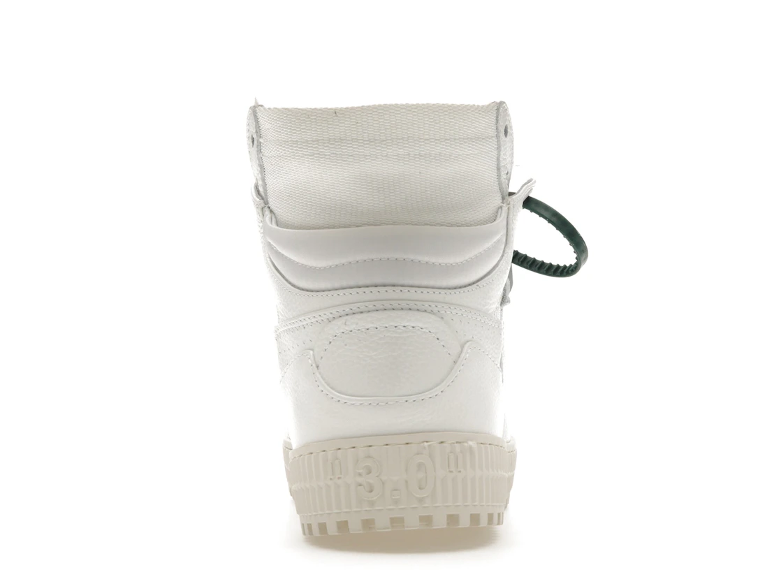 Vue 28 de OFF-WHITE Off Court 3.0 Leather White White Orange (Bold Medial Logo)