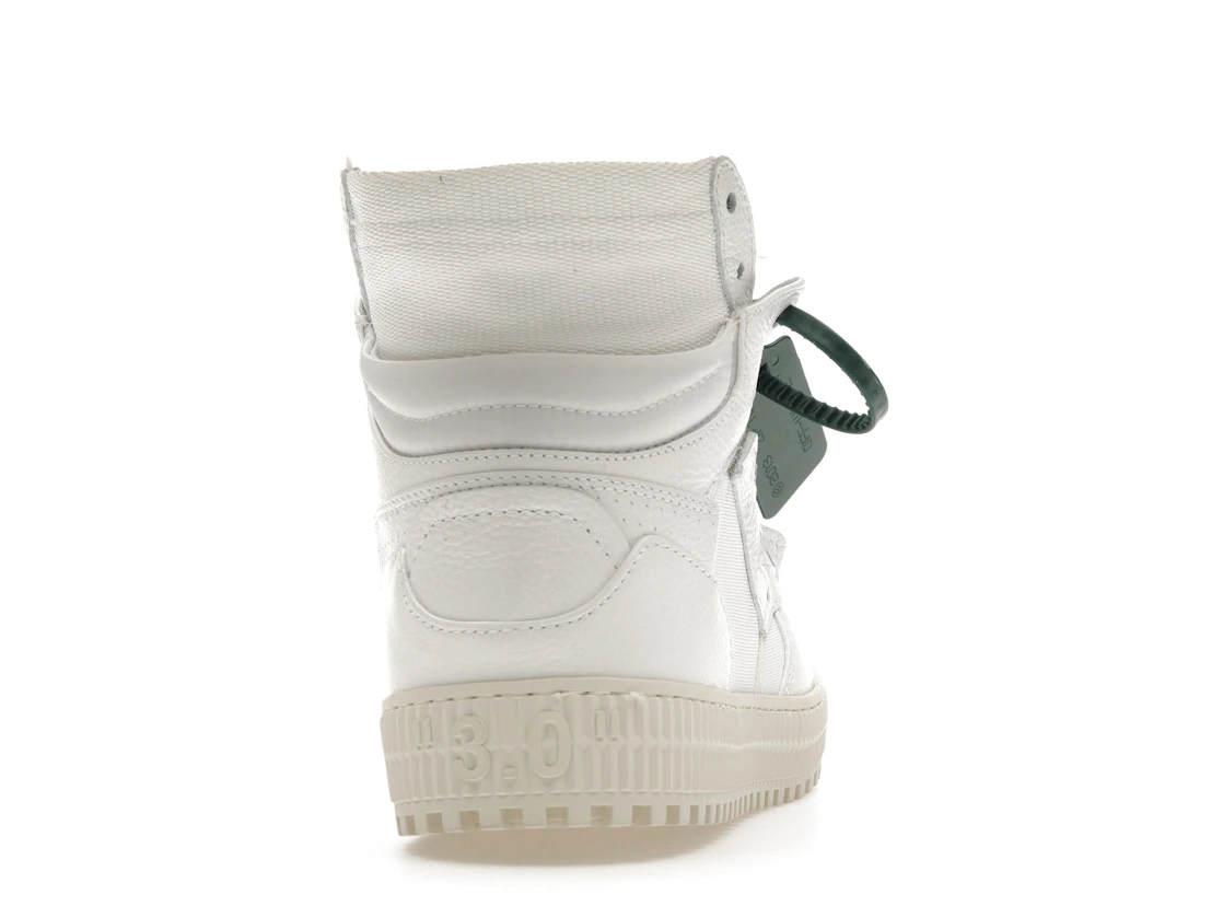 Vue 29 de OFF-WHITE Off Court 3.0 Leather White White Orange (Bold Medial Logo)