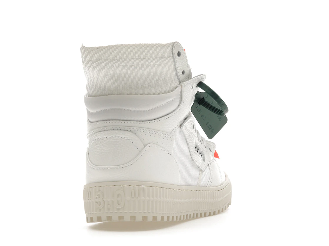 Vue 30 de OFF-WHITE Off Court 3.0 Leather White White Orange (Bold Medial Logo)