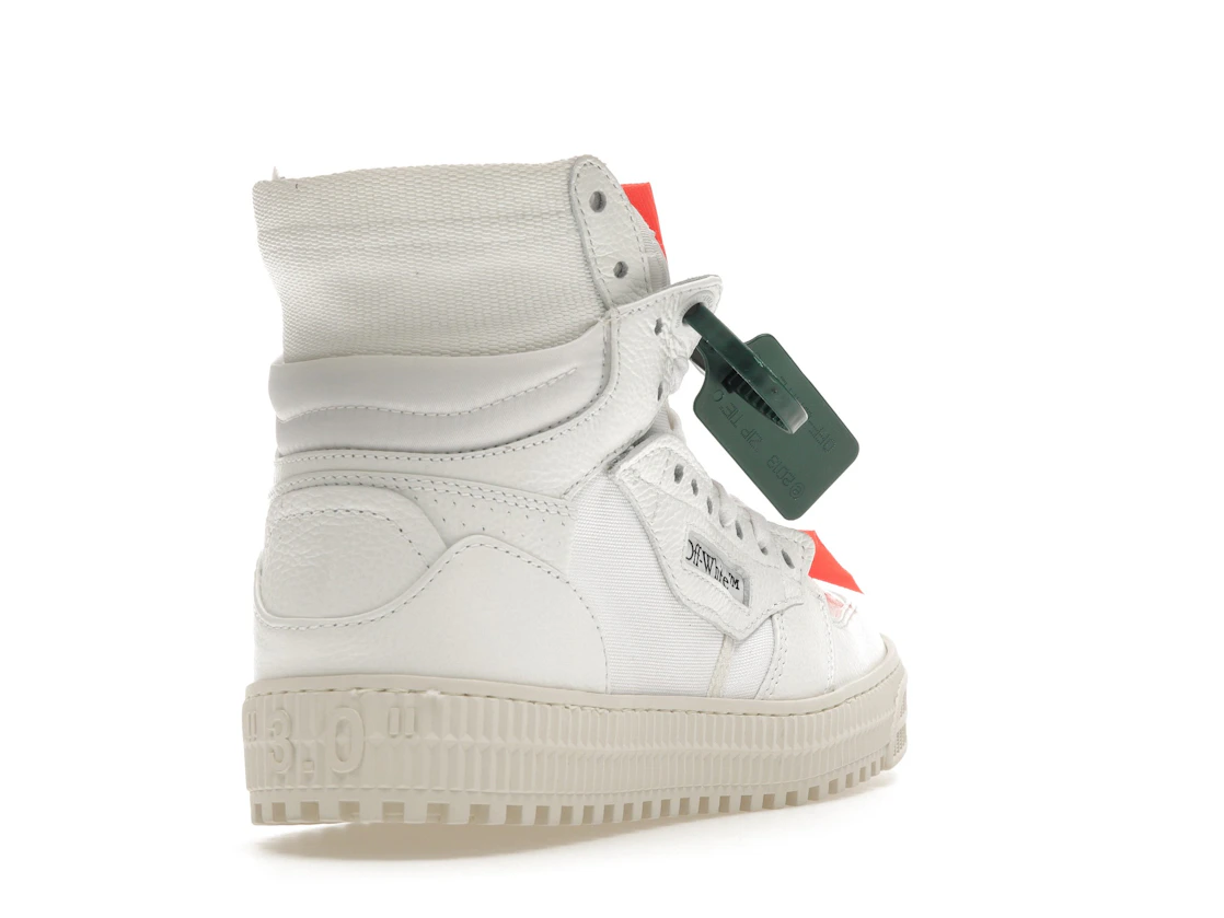 Vue 31 de OFF-WHITE Off Court 3.0 Leather White White Orange (Bold Medial Logo)