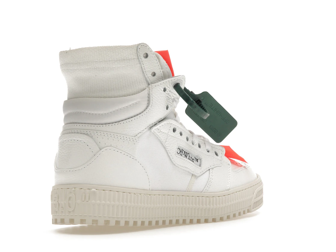 Vue 32 de OFF-WHITE Off Court 3.0 Leather White White Orange (Bold Medial Logo)