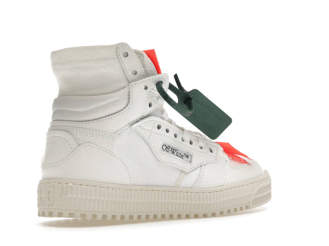 Vue 33 de OFF-WHITE Off Court 3.0 Leather White White Orange (Bold Medial Logo)