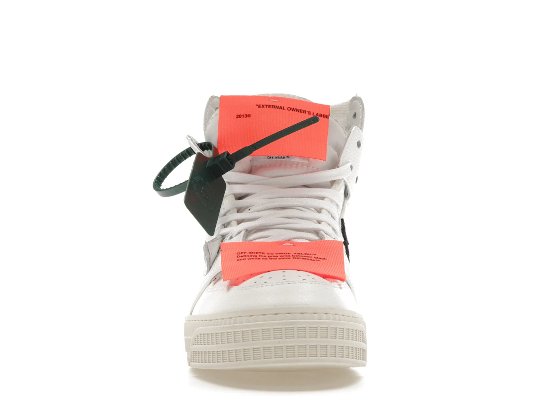Vue 10 de OFF-WHITE Off Court 3.0 Leather White White Orange (Bold Medial Logo)