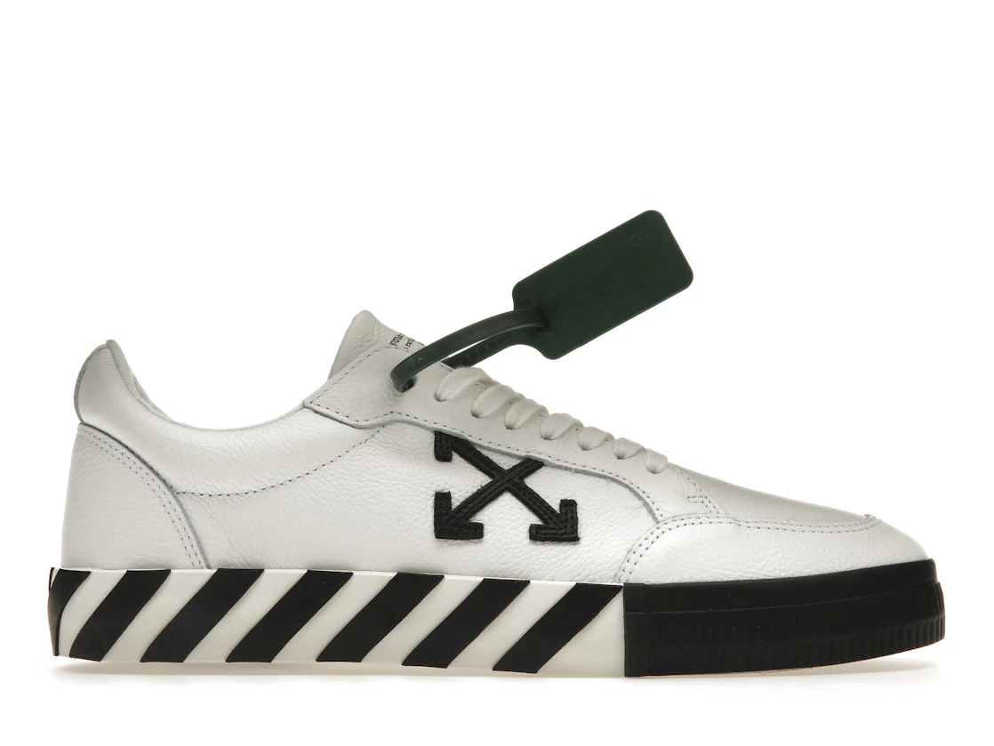 Vue 1 de OFF-WHITE Vulc Low Leather White Black SS22