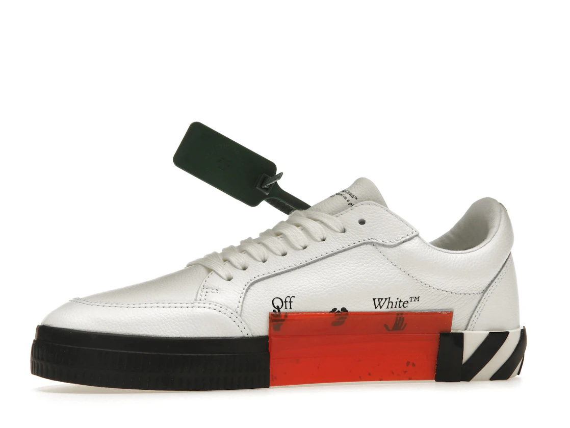Vue 17 de OFF-WHITE Vulc Low Leather White Black SS22