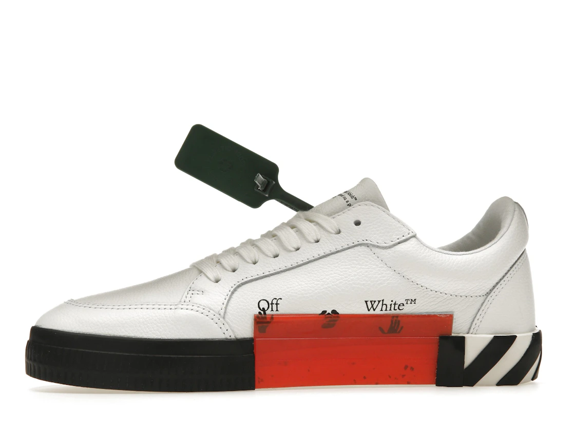 Vue 18 de OFF-WHITE Vulc Low Leather White Black SS22
