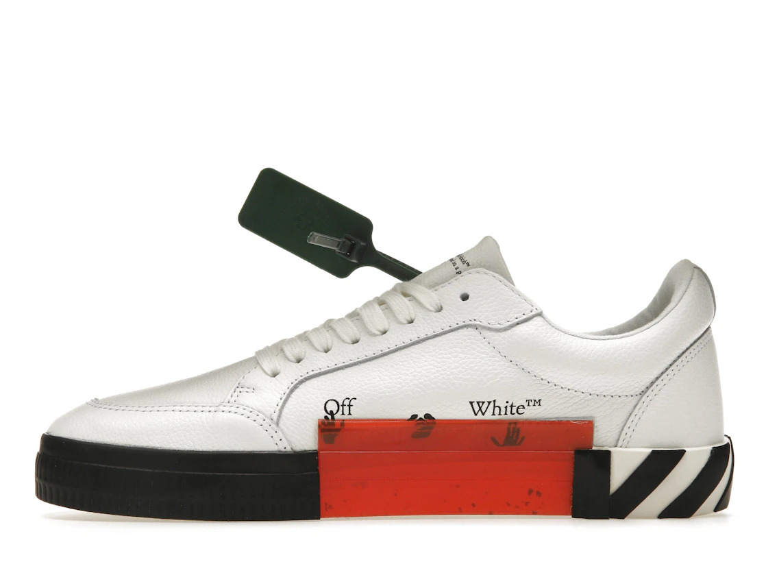 Vue 19 de OFF-WHITE Vulc Low Leather White Black SS22