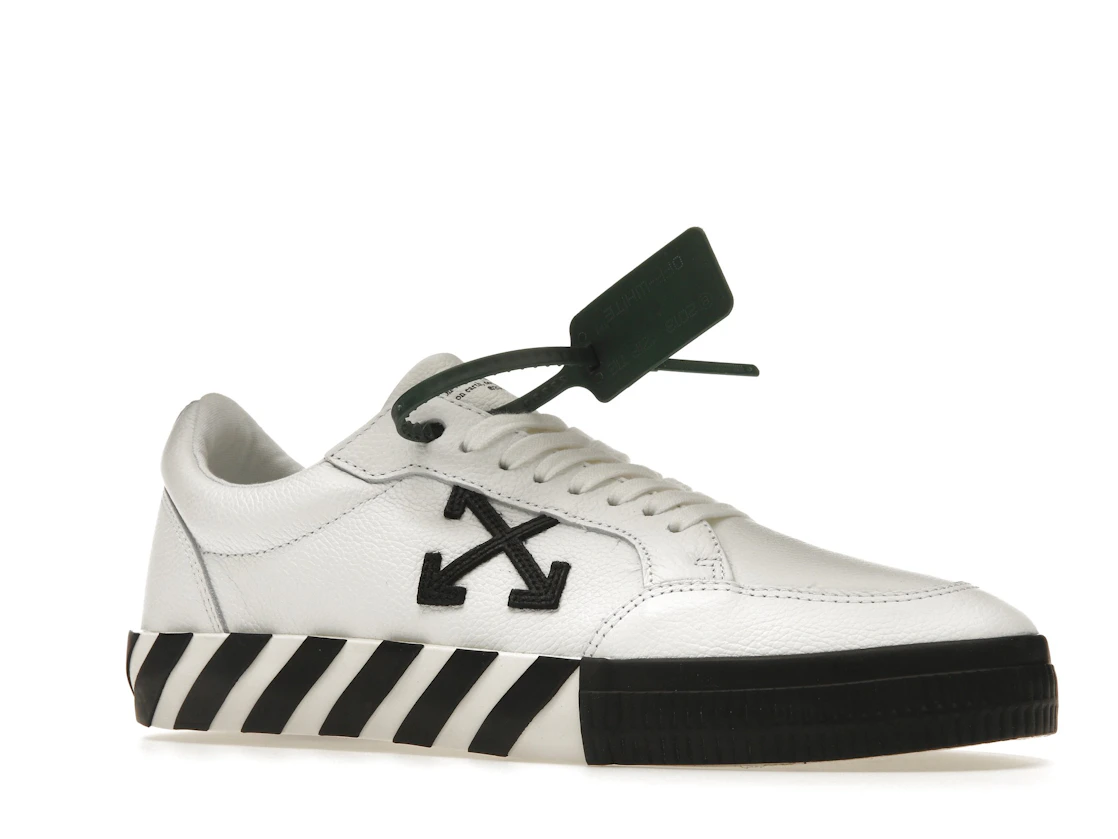 Vue 4 de OFF-WHITE Vulc Low Leather White Black SS22