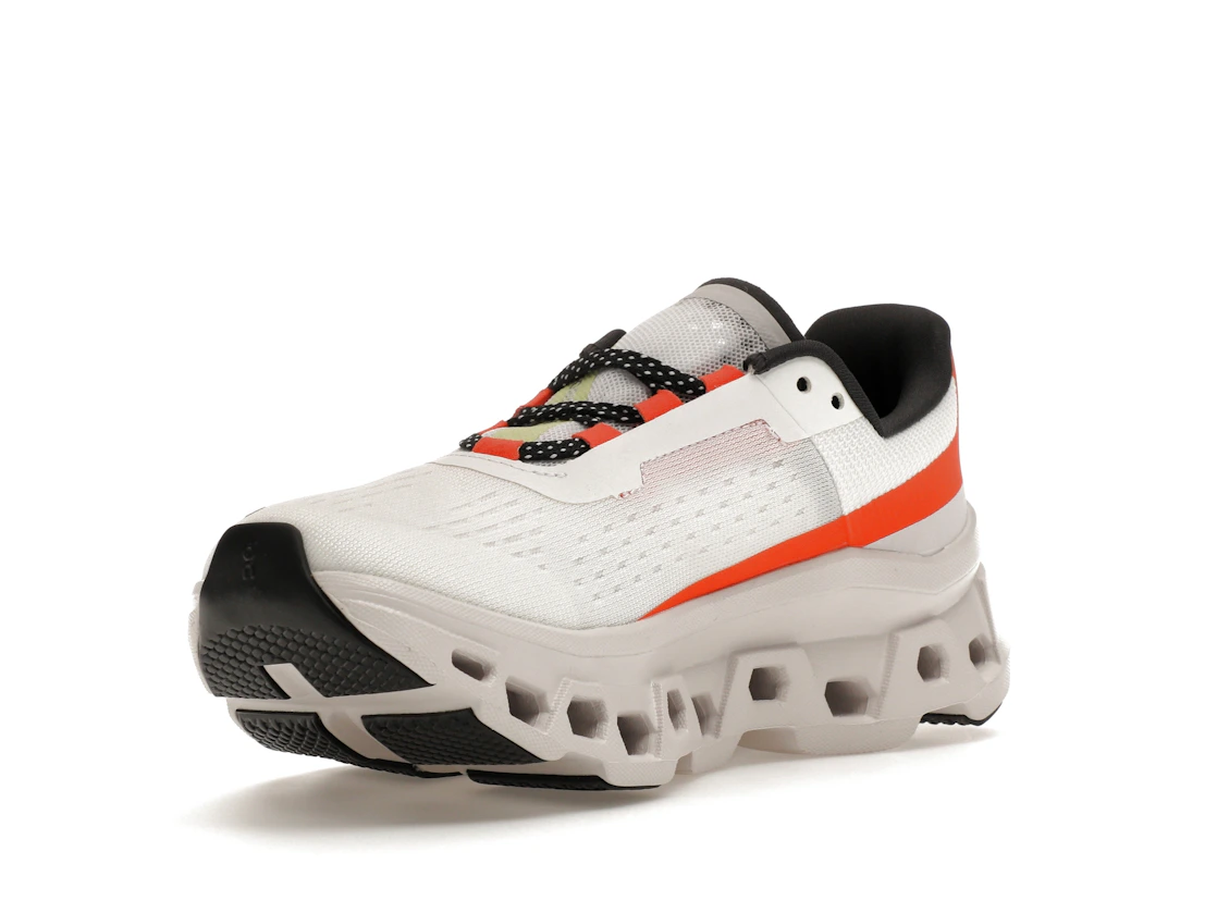 Vue 14 de On Running Cloudmonster Undyed-White Flame 