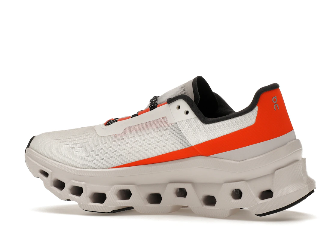 Vue 21 de On Running Cloudmonster Undyed-White Flame 