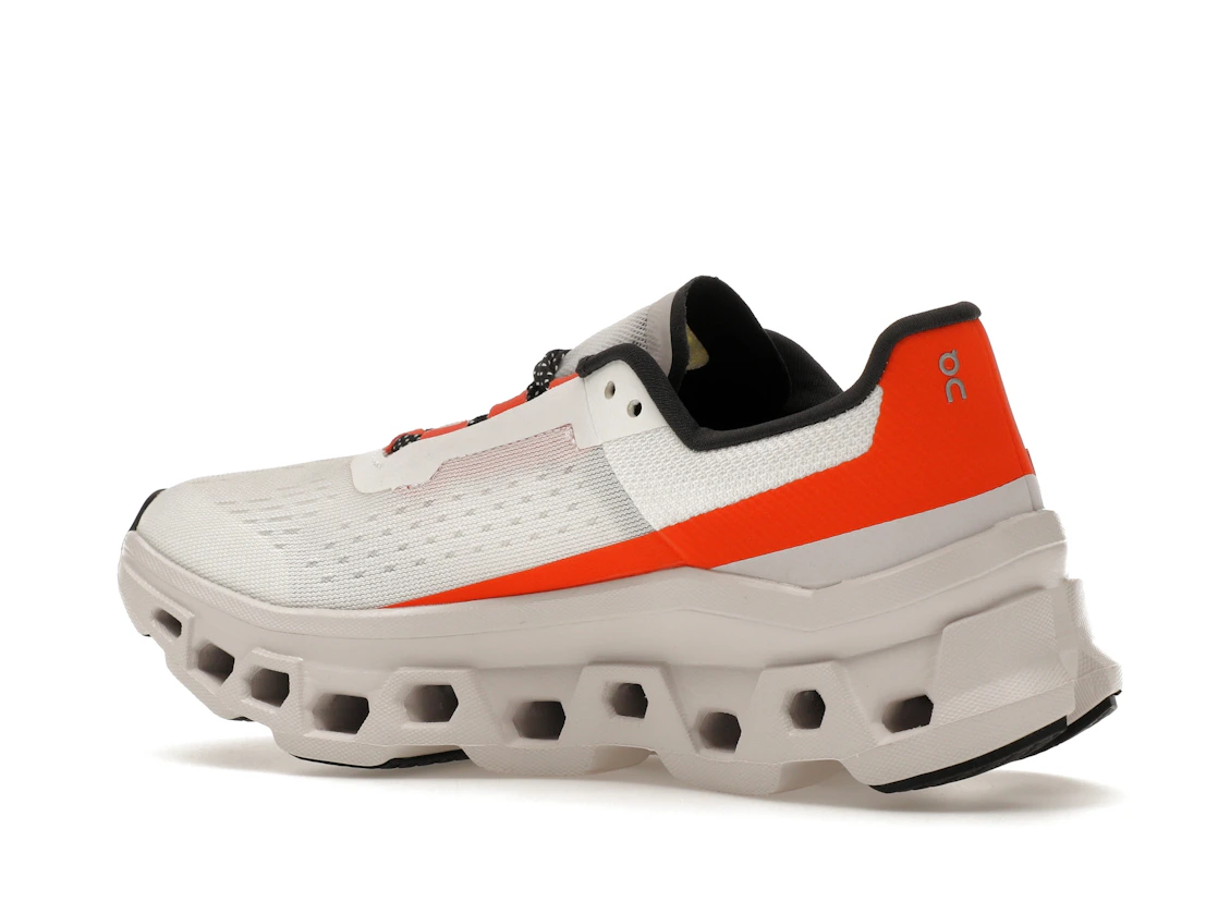 Vue 22 de On Running Cloudmonster Undyed-White Flame 