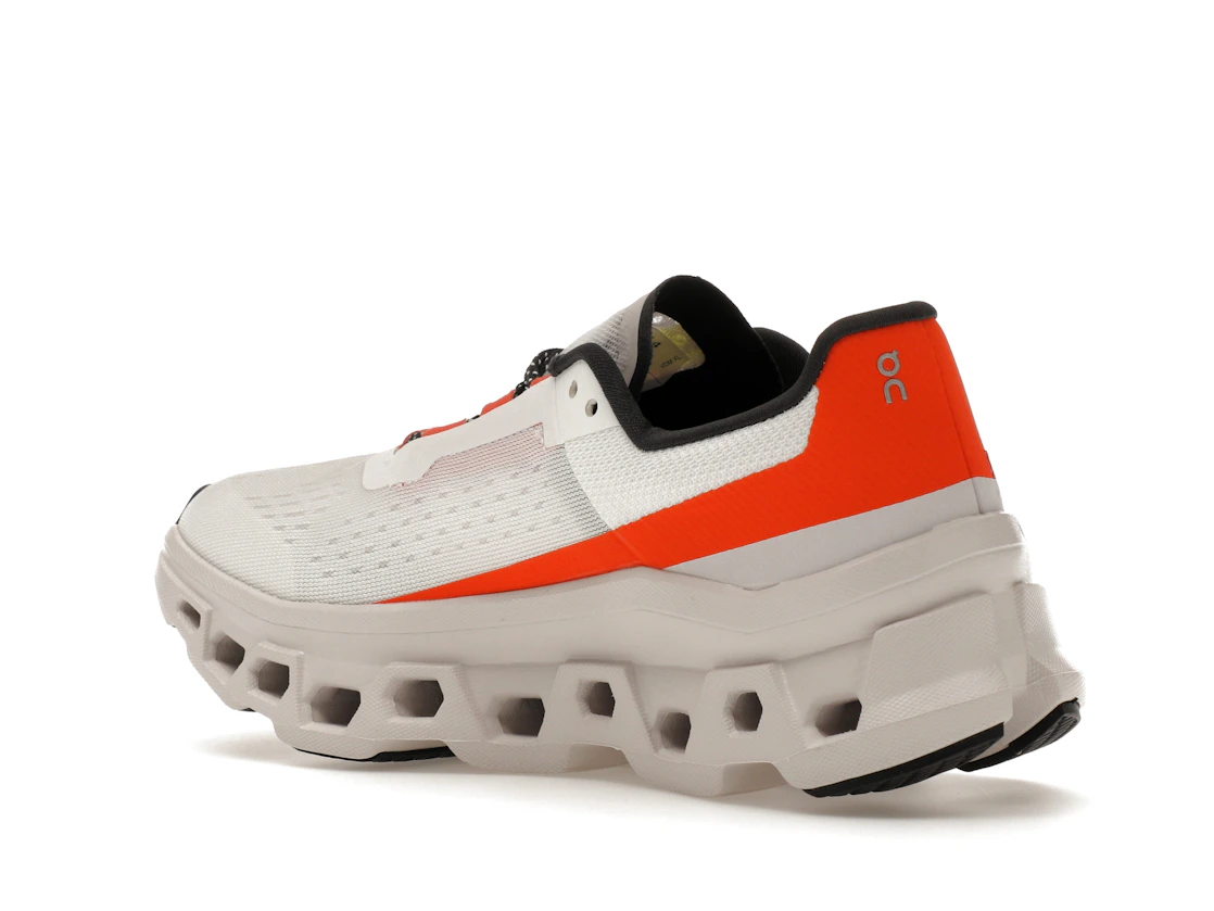 Vue 23 de On Running Cloudmonster Undyed-White Flame 