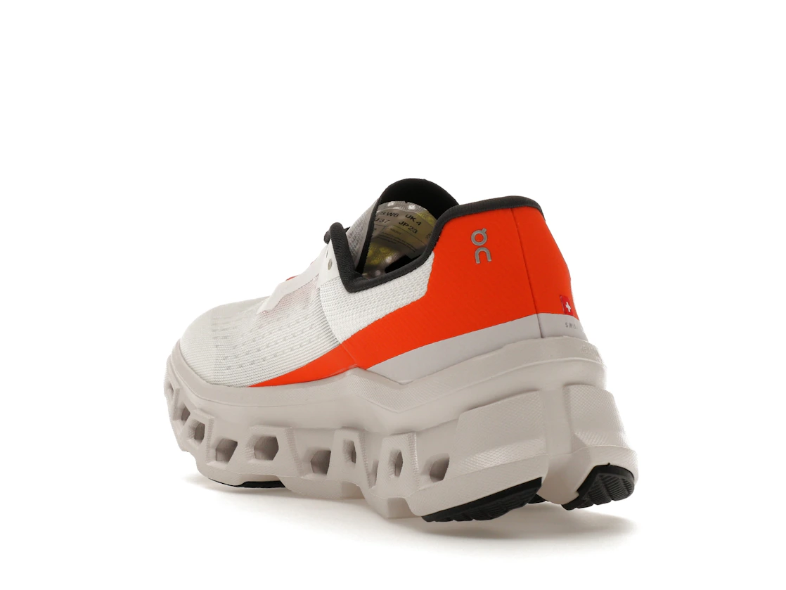 Vue 25 de On Running Cloudmonster Undyed-White Flame 
