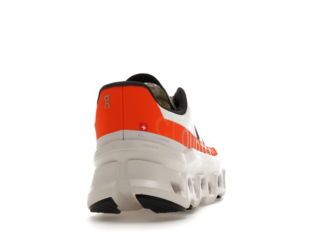 Vue 29 de On Running Cloudmonster Undyed-White Flame 