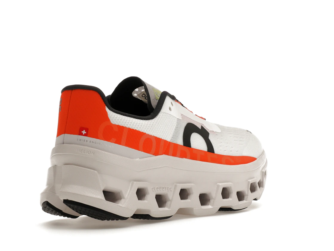 Vue 32 de On Running Cloudmonster Undyed-White Flame 