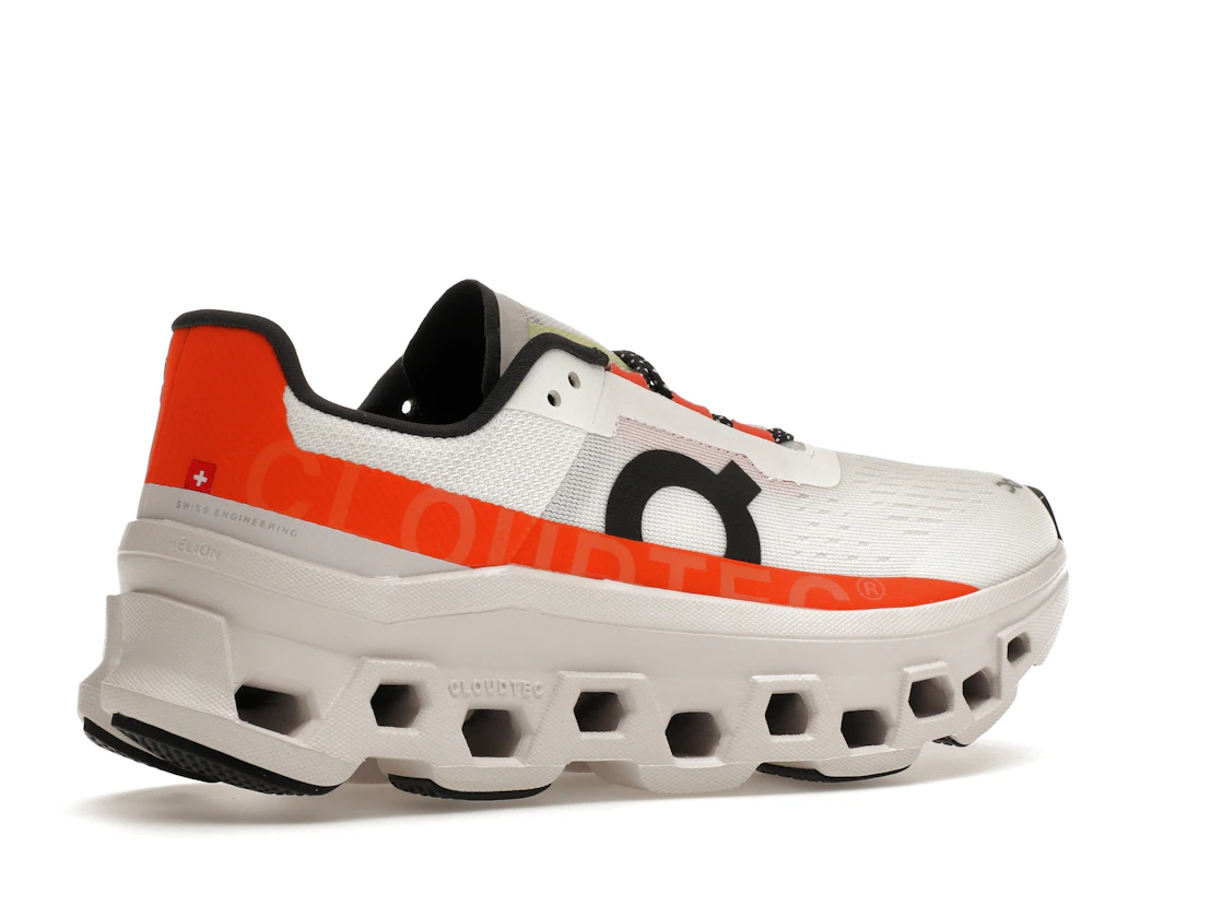 Vue 34 de On Running Cloudmonster Undyed-White Flame 