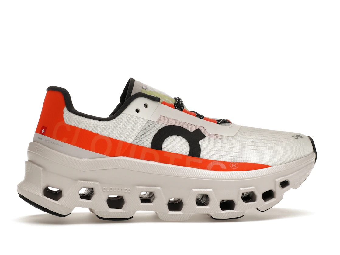 Vue 36 de On Running Cloudmonster Undyed-White Flame 