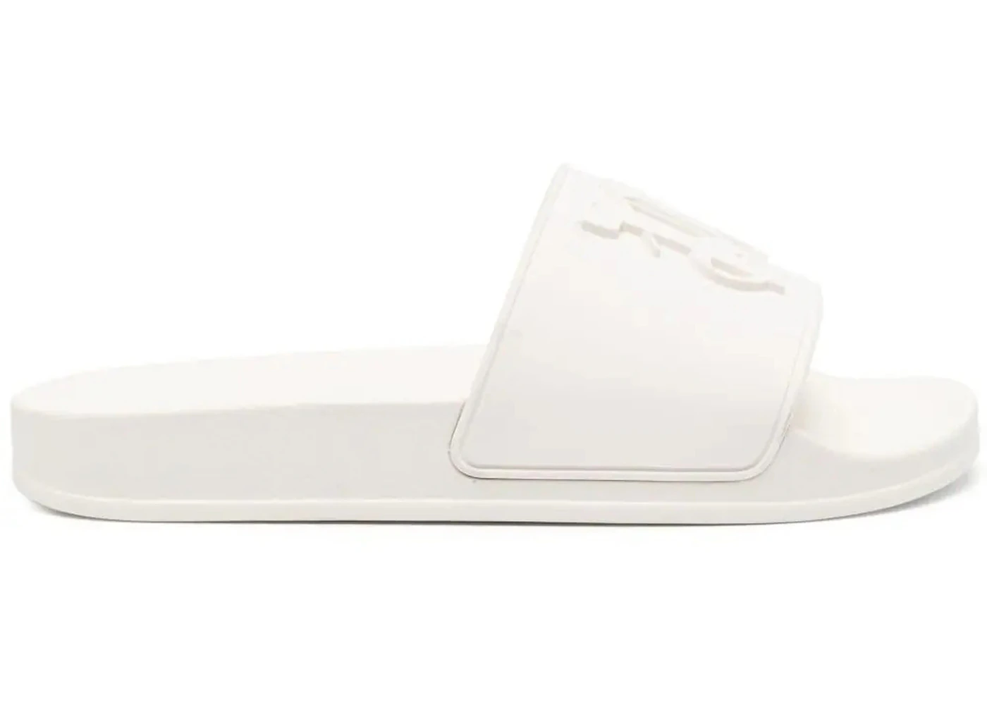 Palm Angels PA Monogram Pool Slides White 