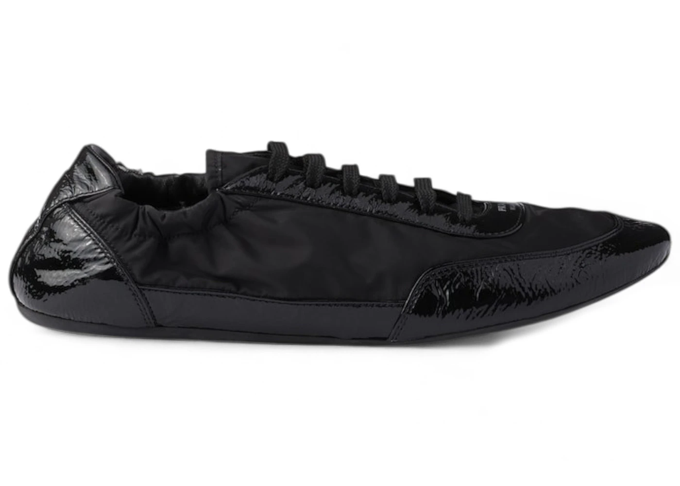 Prada Collapse Re-Nylon Sneakers Black Leather 