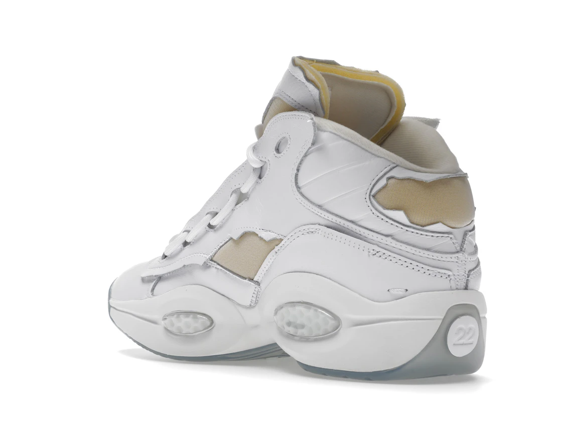Vue 24 de Reebok Question Mid Maison Margiela Memory Of White