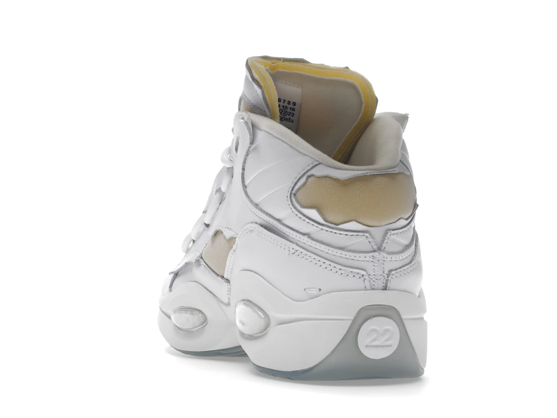 Vue 26 de Reebok Question Mid Maison Margiela Memory Of White