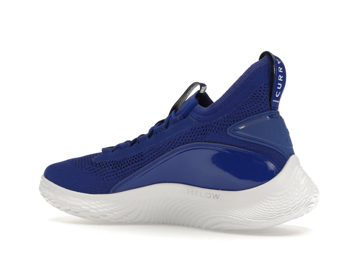 Vue 22 de Under Armour Curry Flow 8 Royal Blue White