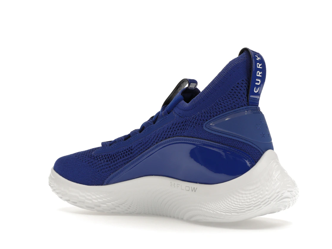 Vue 23 de Under Armour Curry Flow 8 Royal Blue White