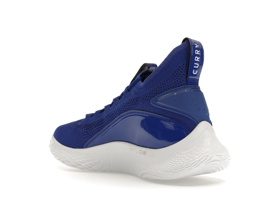 Vue 24 de Under Armour Curry Flow 8 Royal Blue White