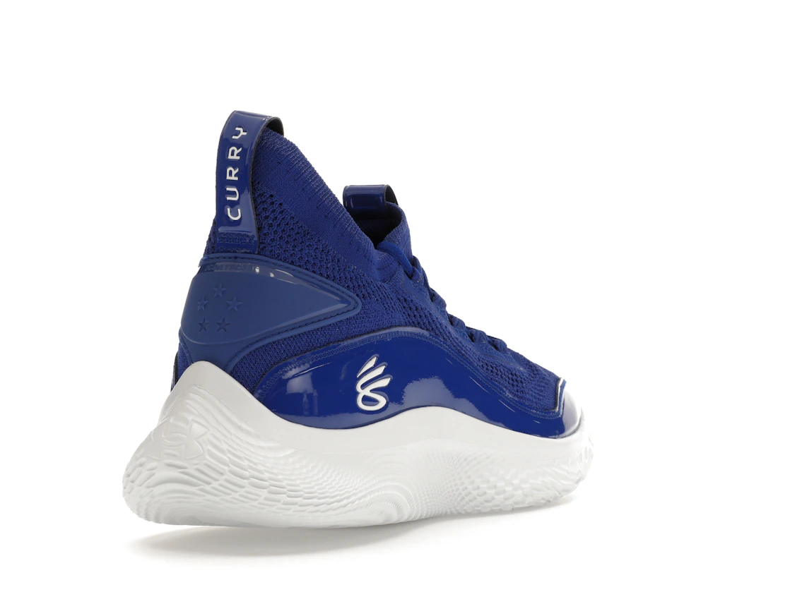 Vue 31 de Under Armour Curry Flow 8 Royal Blue White