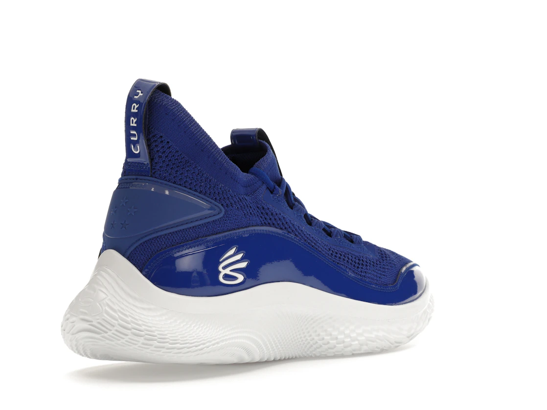 Vue 32 de Under Armour Curry Flow 8 Royal Blue White