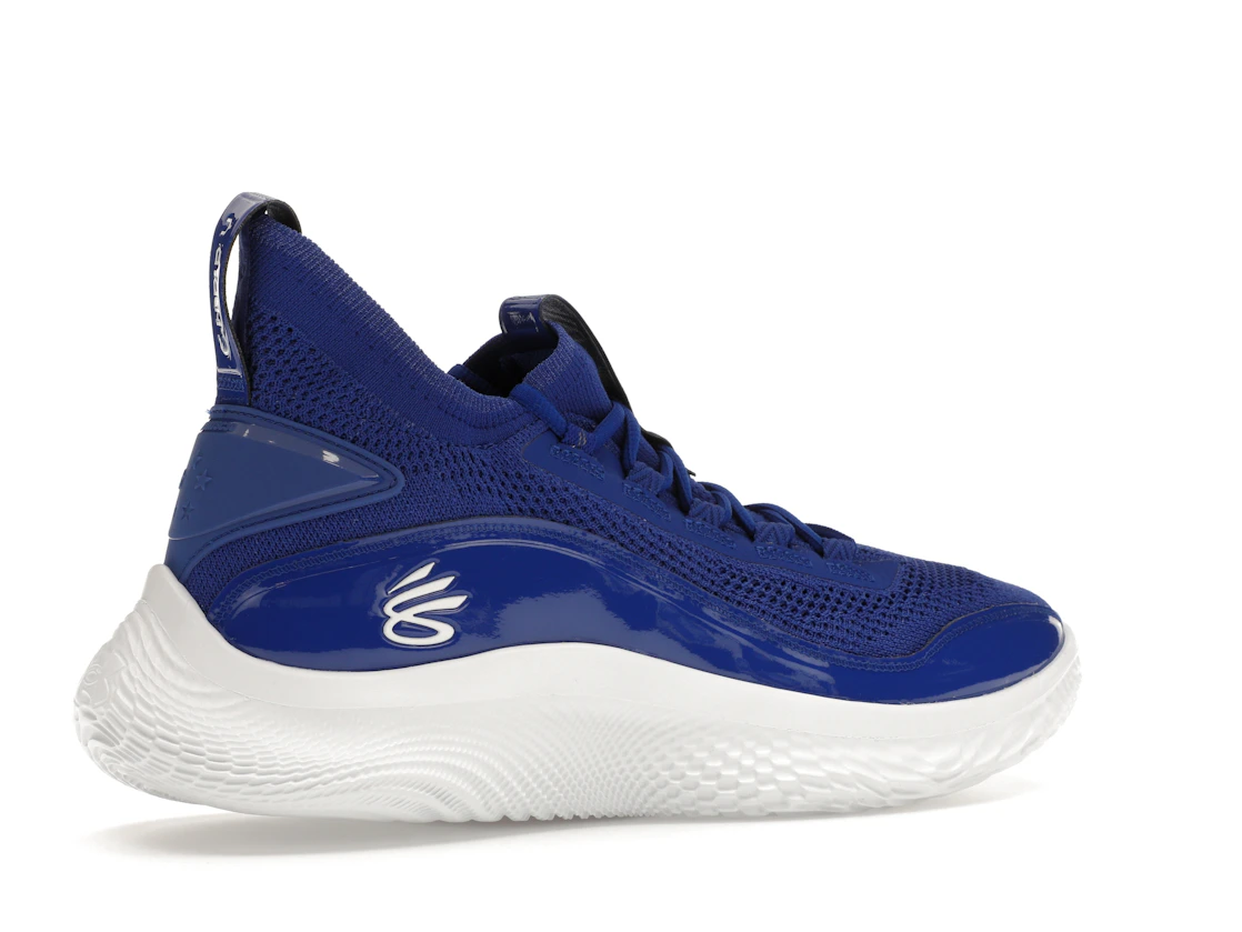 Vue 34 de Under Armour Curry Flow 8 Royal Blue White