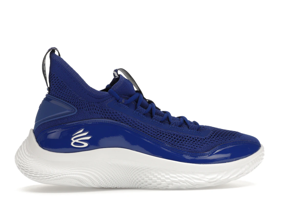 Vue 36 de Under Armour Curry Flow 8 Royal Blue White