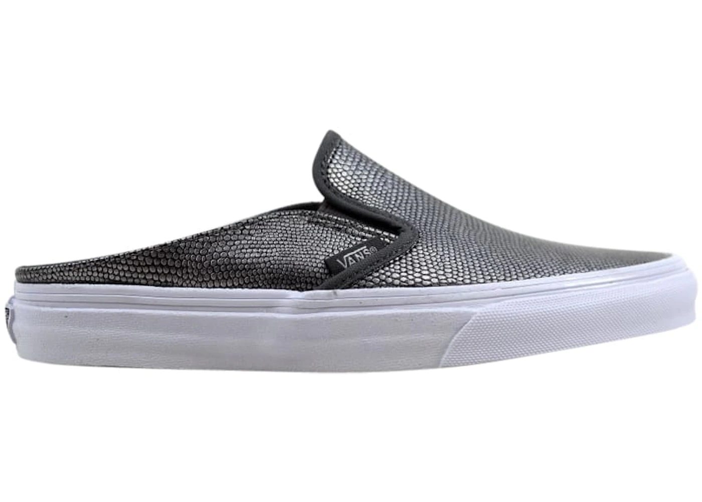 Vans Classic Slip On Mule Embossed Leather Grey
