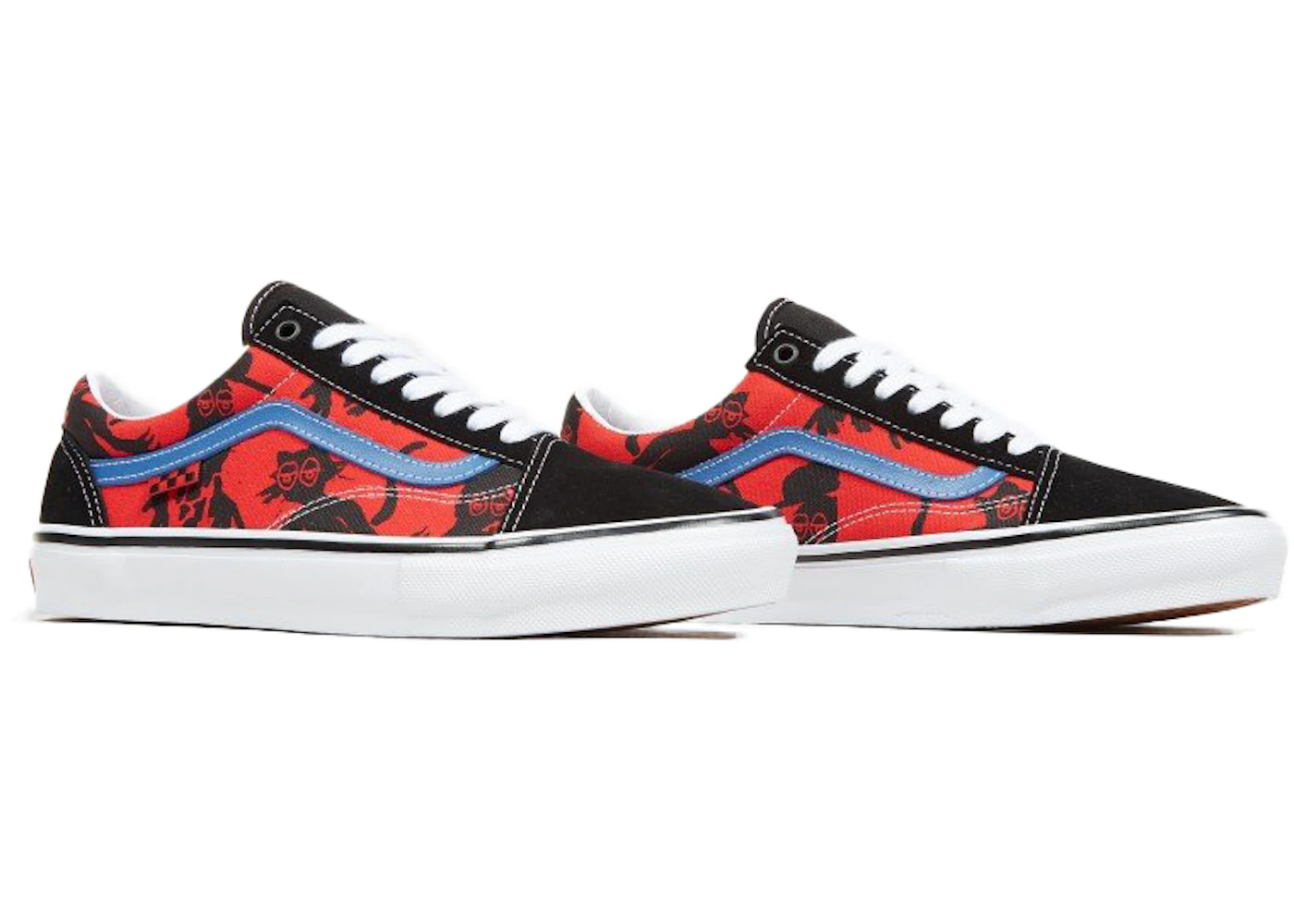 Vans Old Skool Krooked By Natas For Ray Black Red Blue