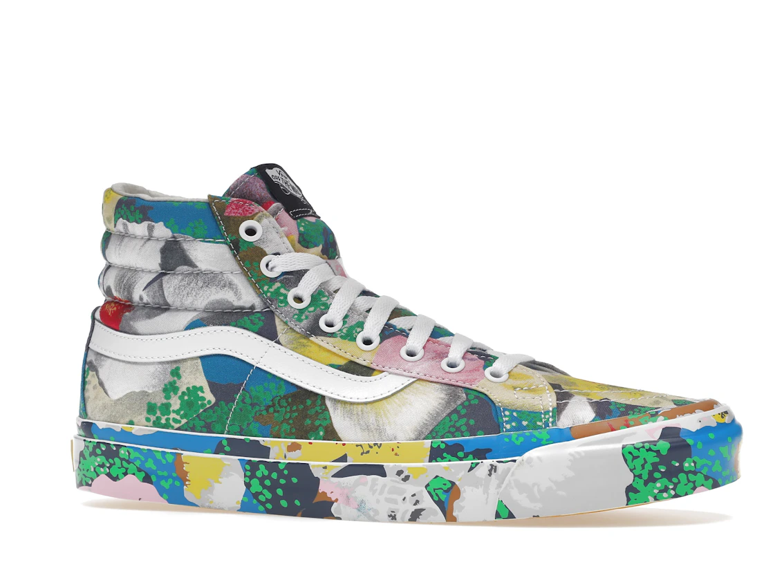 Vue 3 de Vans Sk8-Hi KENZO Floral Yellow