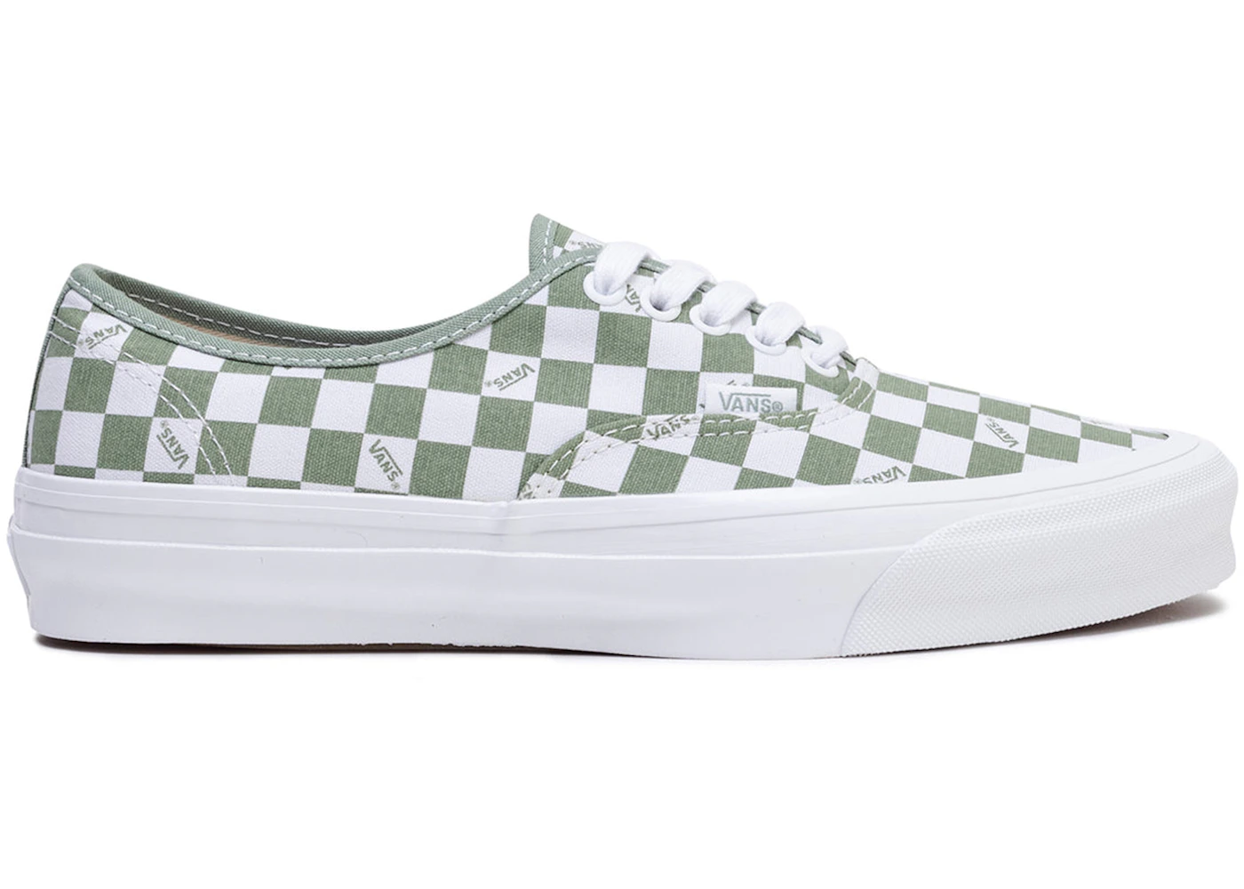 Vans Vault OG Authentic LX Checkerboard White Loden Green